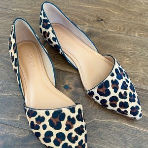 JCrew D’orsay Flats, Leopard, Size 6.5